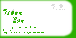 tibor mor business card